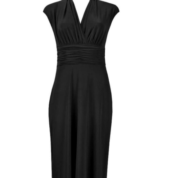 Black Dress by DKNY Knee Length Knit Knee Length Stretch 2 Small Party Travel - Picture 1 of 9